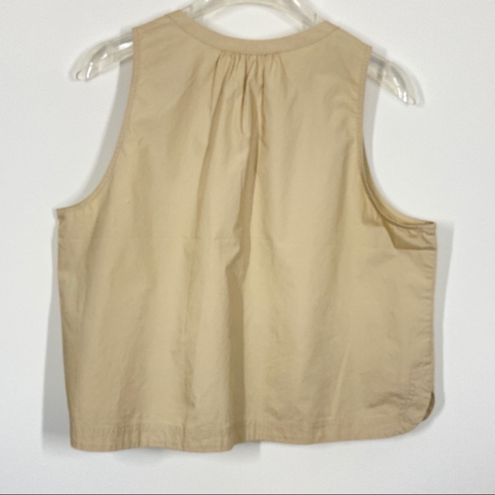 New GAP Crop Top Sleeveless Beige New Size XL New - Picture 2 of 8